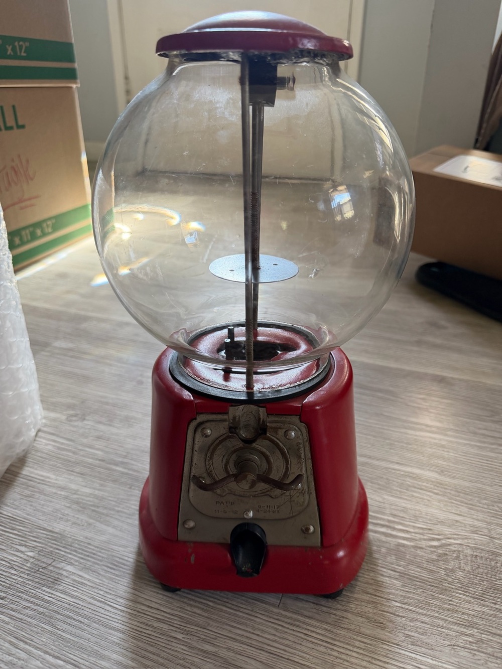 Vintage Red Advance Model D Gumball Machine